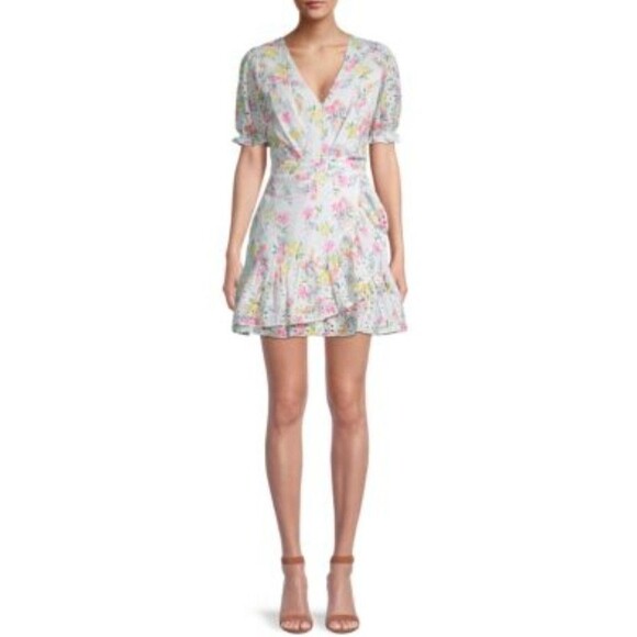 Yumi Kim Dress Size 16 Be The One *missing button* Eyelet Cotton Ruffle - Picture 1 of 17